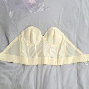 Dominique Ivory Noemi Low Back Strapless Bustier Corset Size 36B